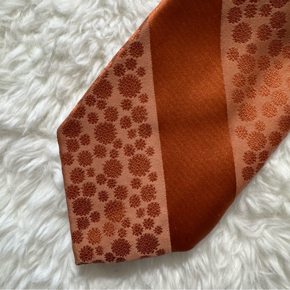 Givenchy Orange Patterned Tie - Picture 7 of 12